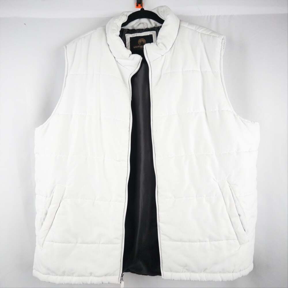 Weatherproof Men's White Quilted Puffer Vest